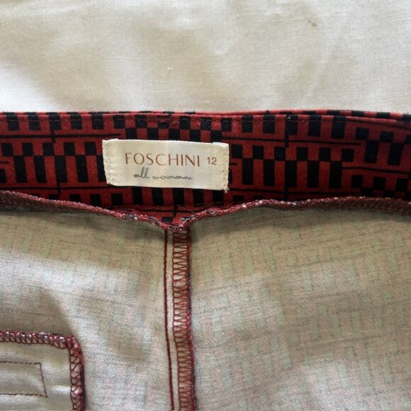 Foschini Ladies Pants sz 12 Red Black Ankle read - Picture 5 of 10